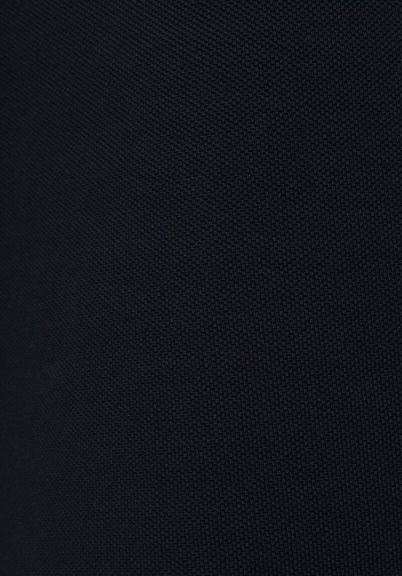 Regular Fit Polo Yaka Nakışlı Kadın Lacivert Kısa Kol Tişört