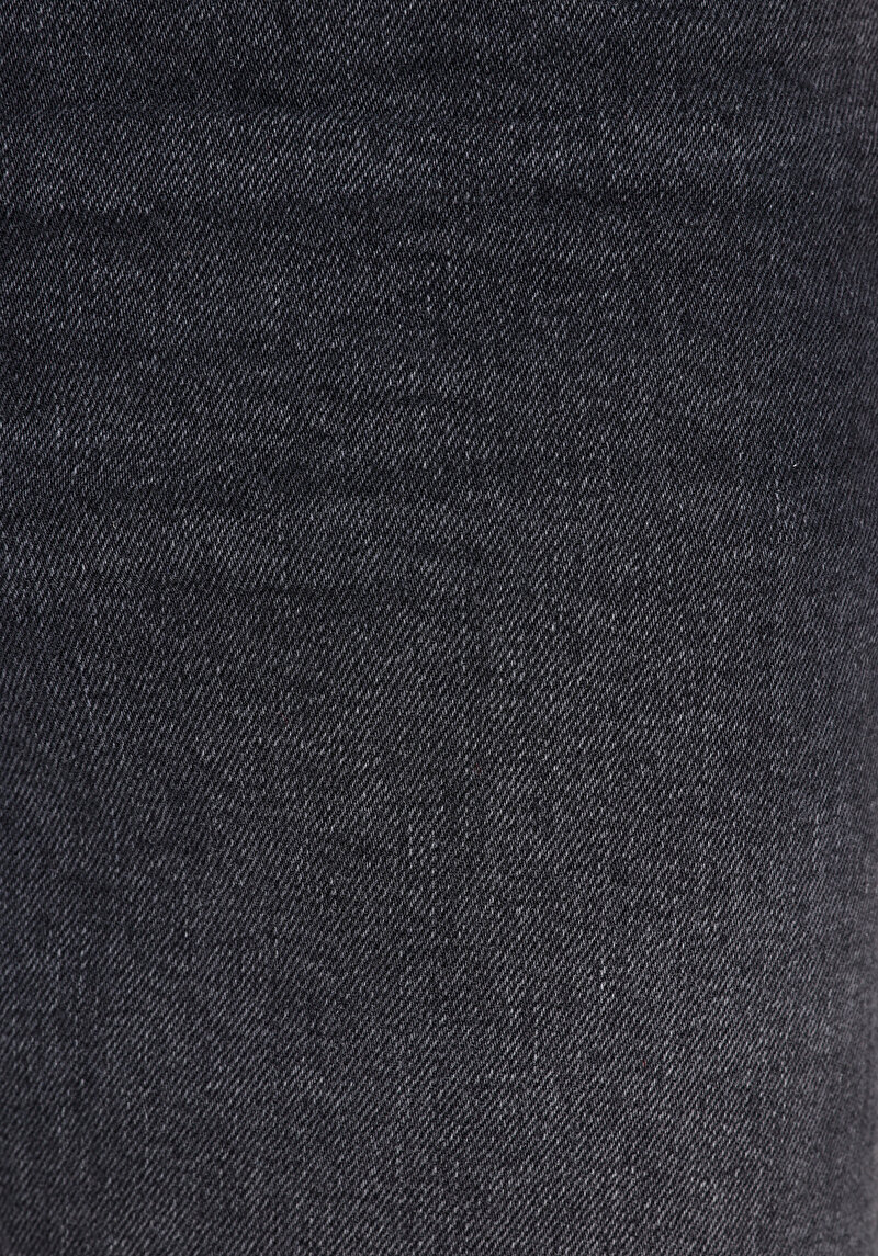 Regular Fit Orta Bel Daralan Paça Erkek Black Denim Jean Pantolon