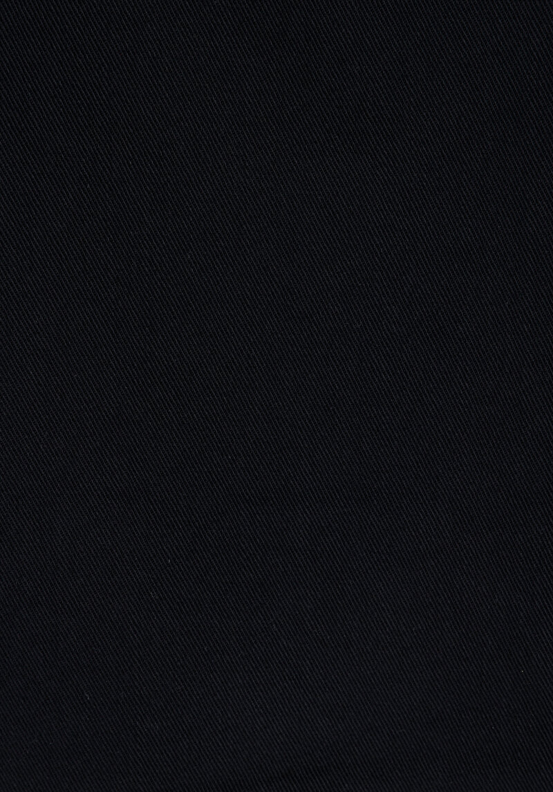 Comfort Fit Shirt Neck Düz Erkek Siyah Kısa Kol Gömlek