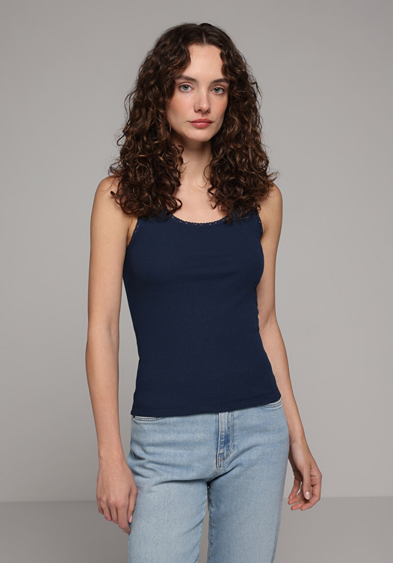 Slim Fit   Kadın Lacivert Atlet