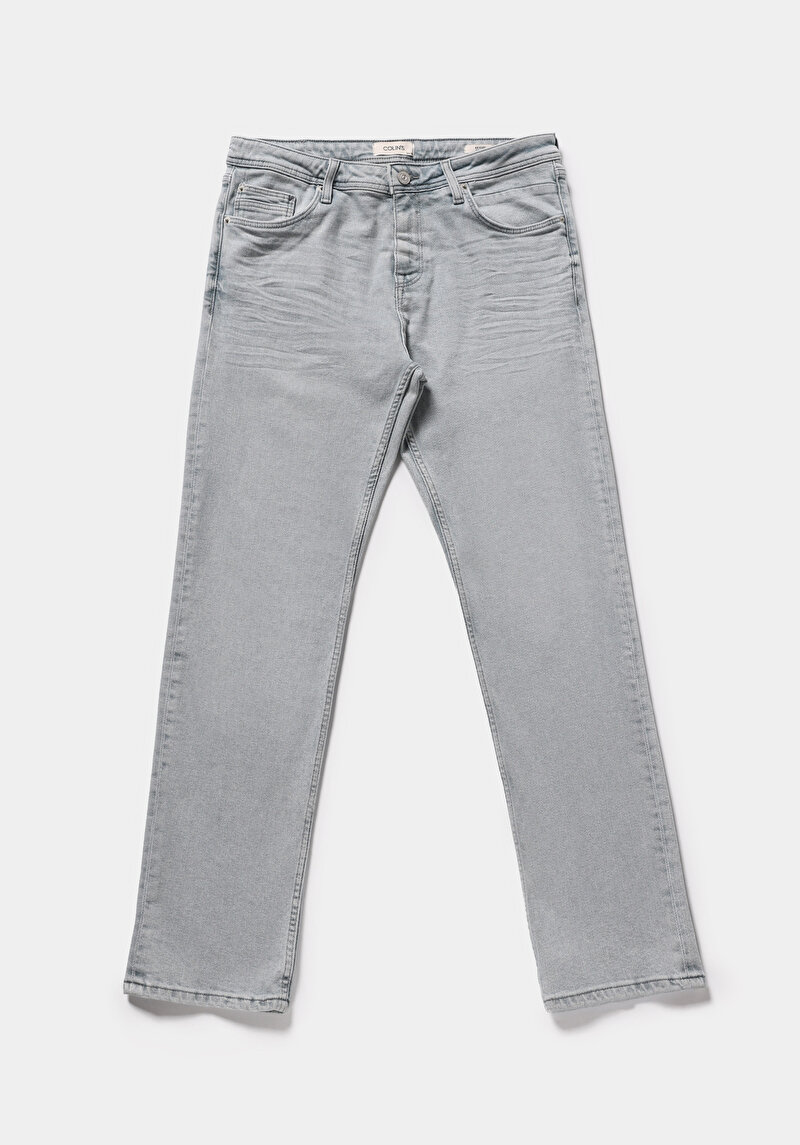 Straight Fit   Erkek Light İndigo Denim Jean Pantolon
