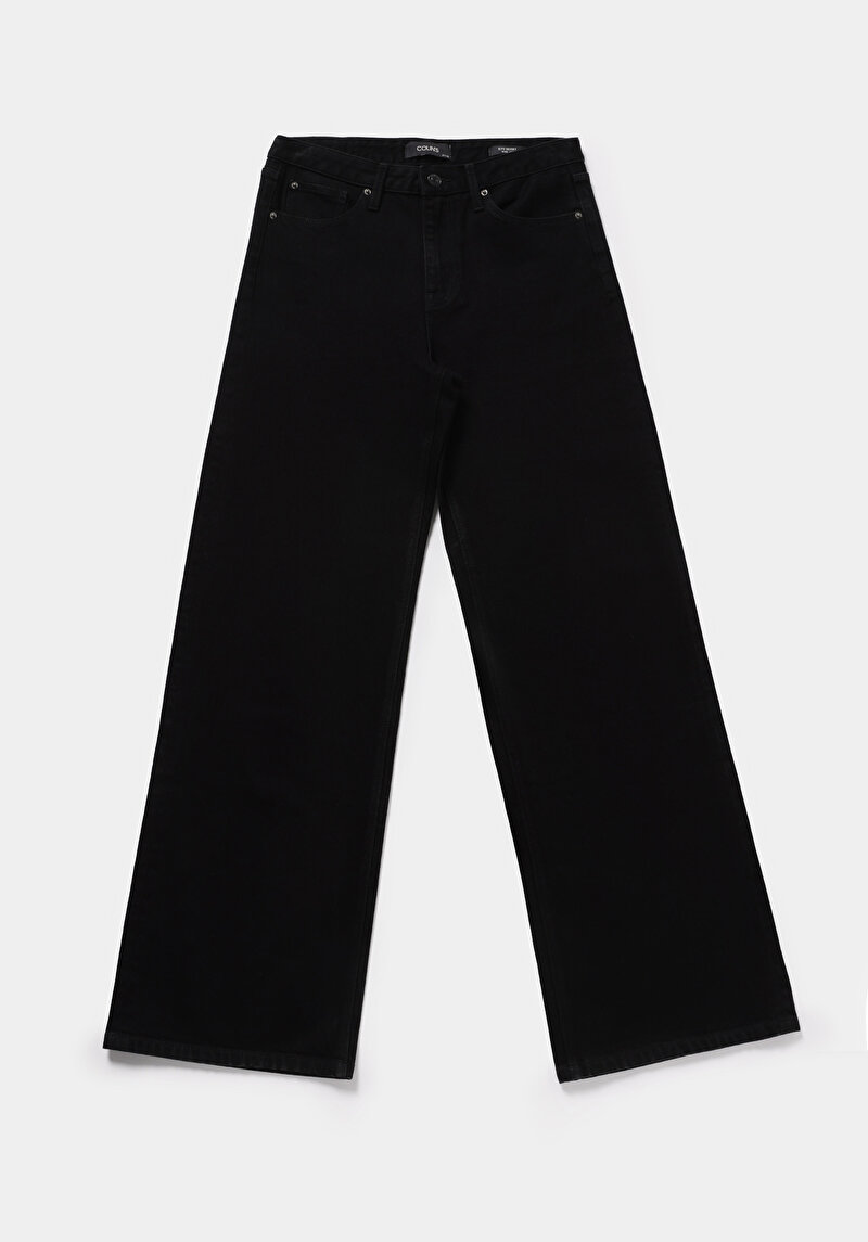 Regular Fit   Kadın Black Black Denim Jean Pantolon