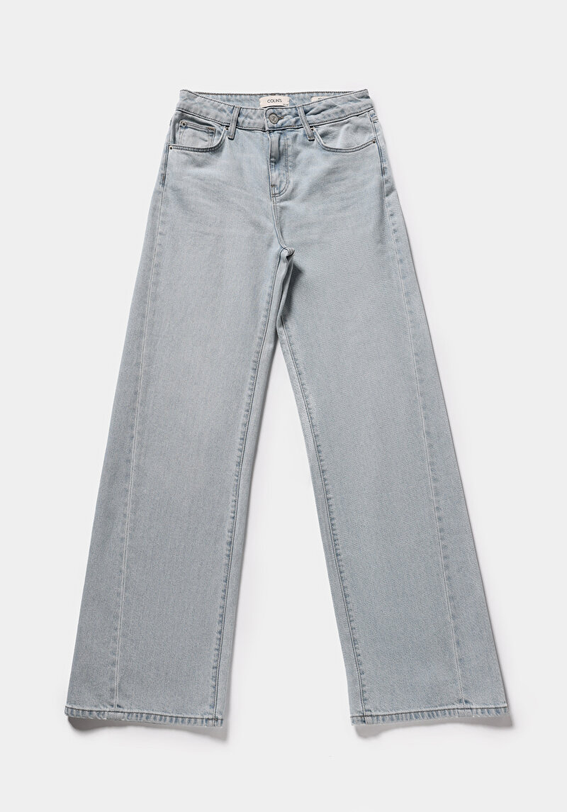 Regular Fit   Kadın Light İndigo Denim Jean Pantolon