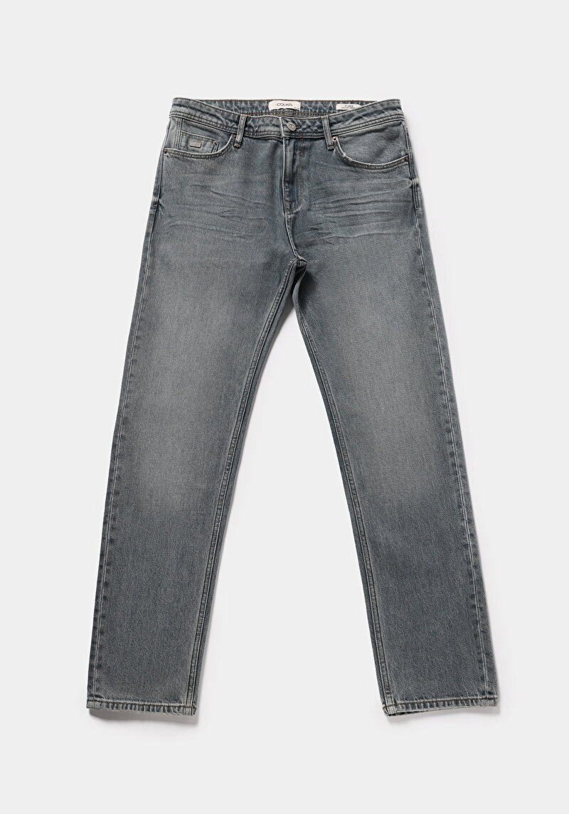 Regular Fit   Erkek Green Cast Denim Jean Pantolon