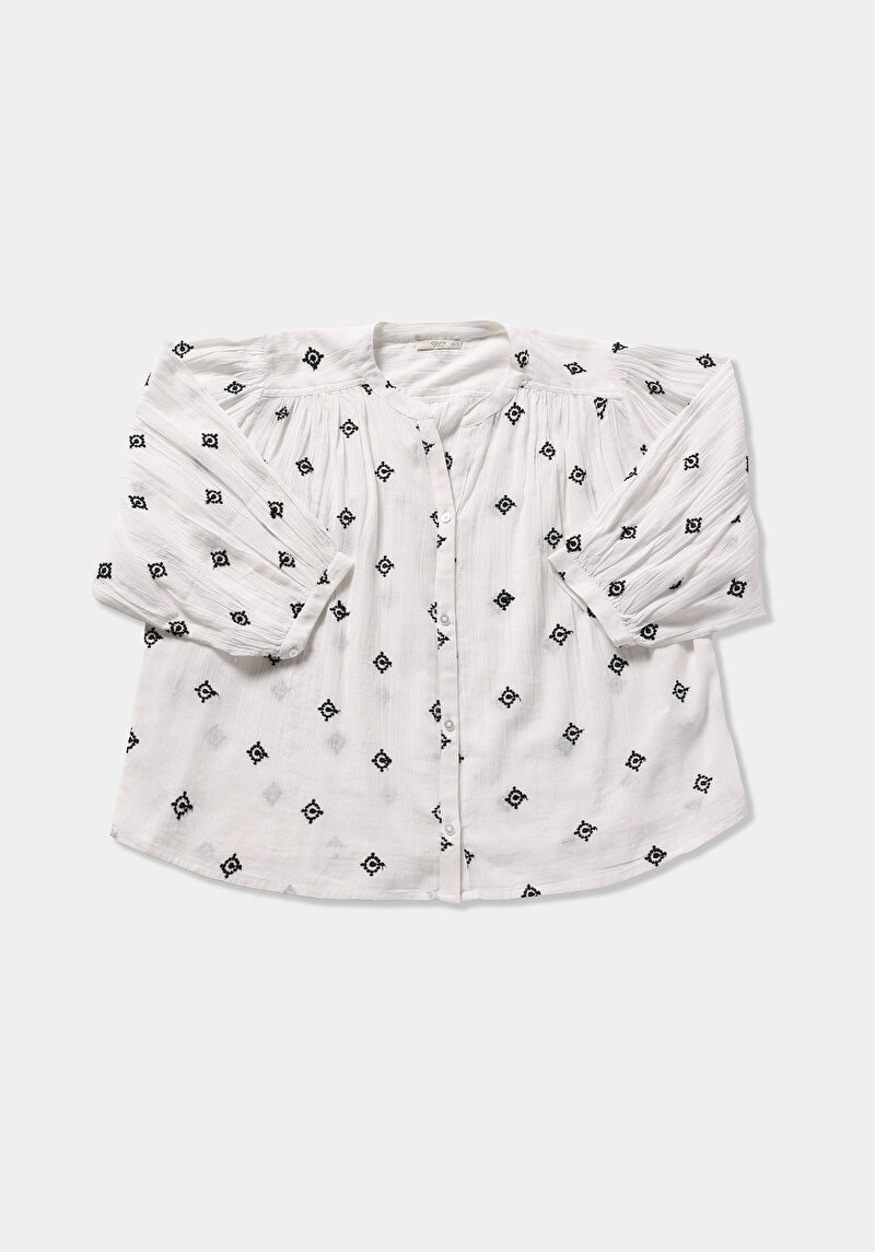 Relaxed Fit   Kadın Beyaz  Gömlek