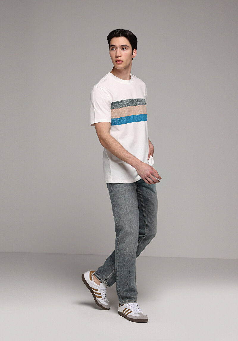 Regular Fit   Erkek Green Cast Denim Jean Pantolon