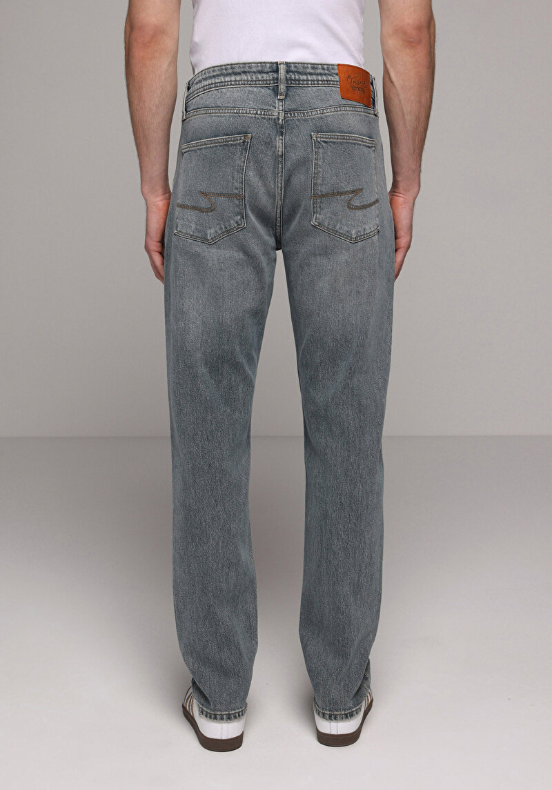 Regular Fit   Erkek Green Cast Denim Jean Pantolon