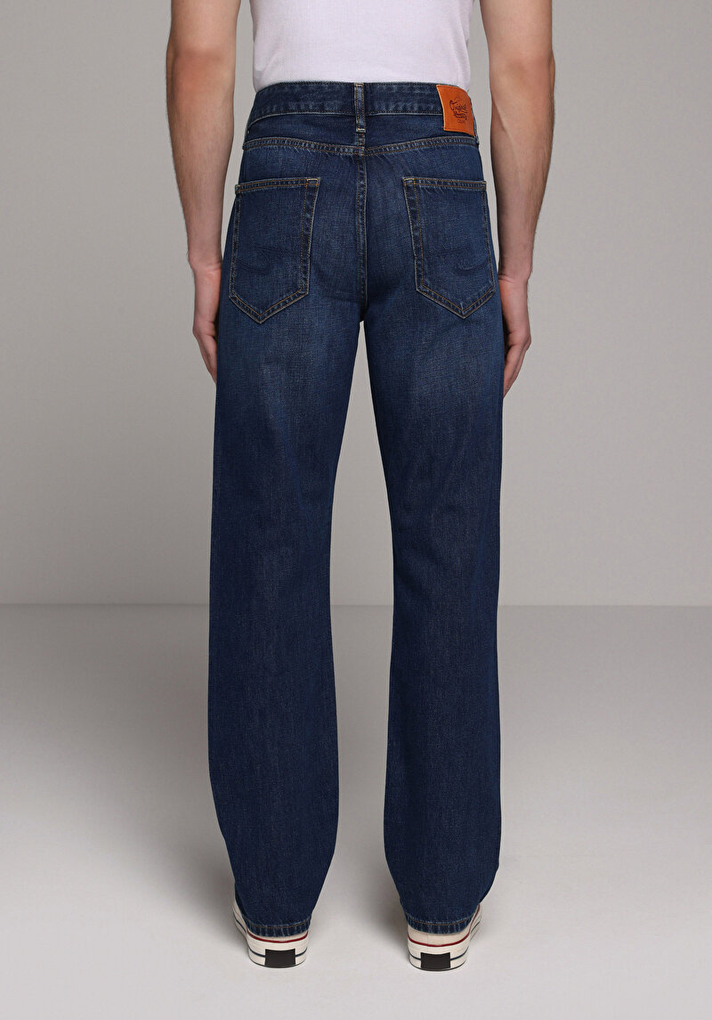 Regular Fit   Erkek Koyu İndigo Jean Pantolon
