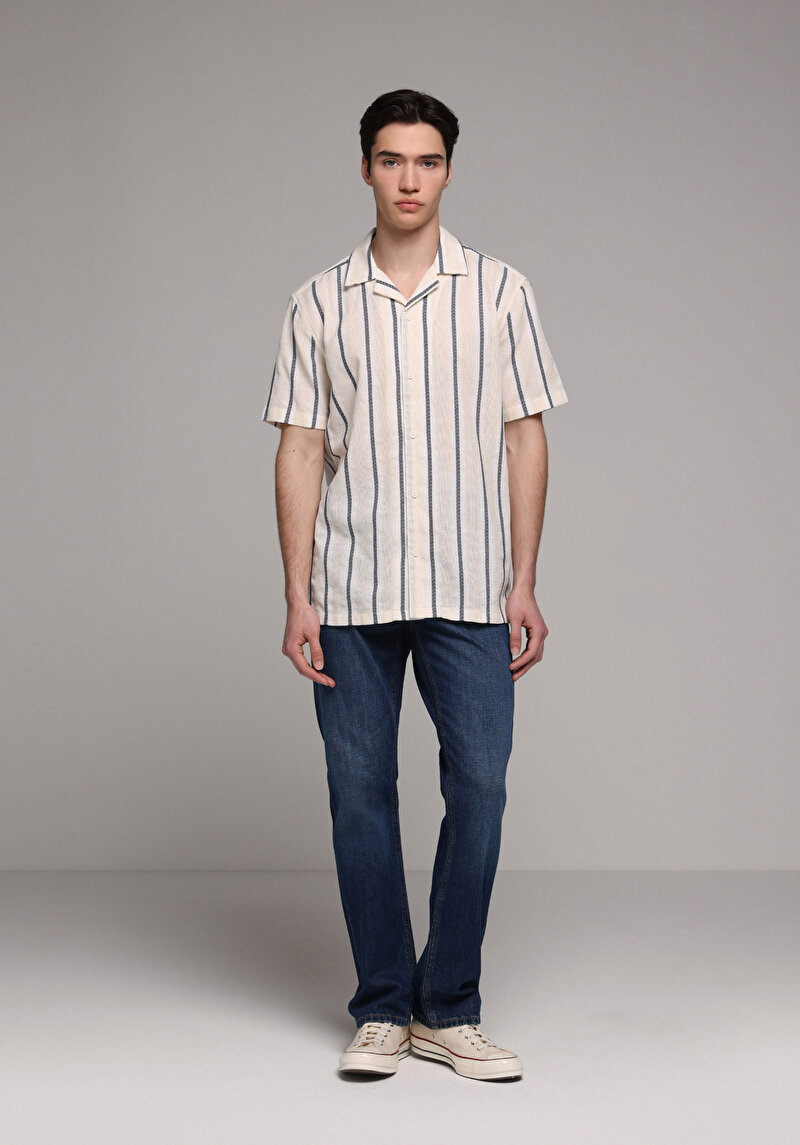 Regular Fit   Erkek Koyu İndigo Jean Pantolon