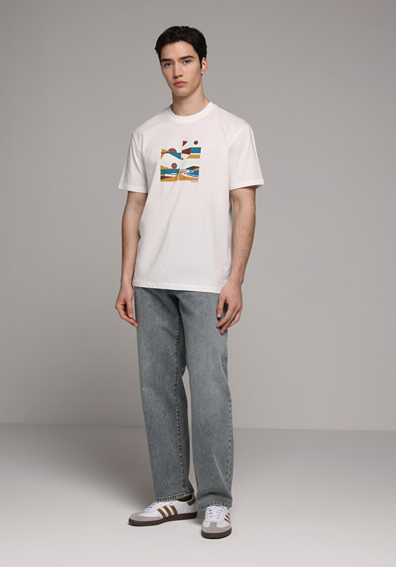 Loose Relaxed Fit Erkek Green Cast Denim Jean Pantolon