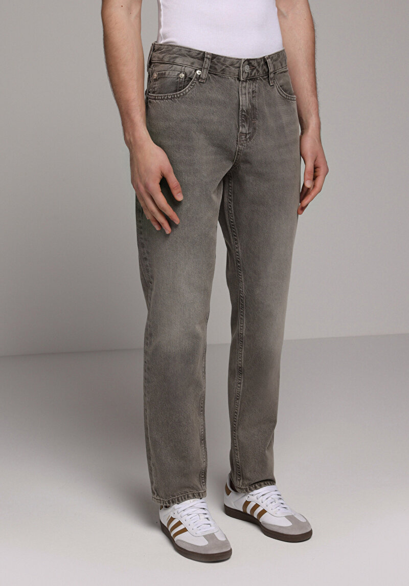 Regular Fit Erkek Over Dyed Denim Jean Pantolon