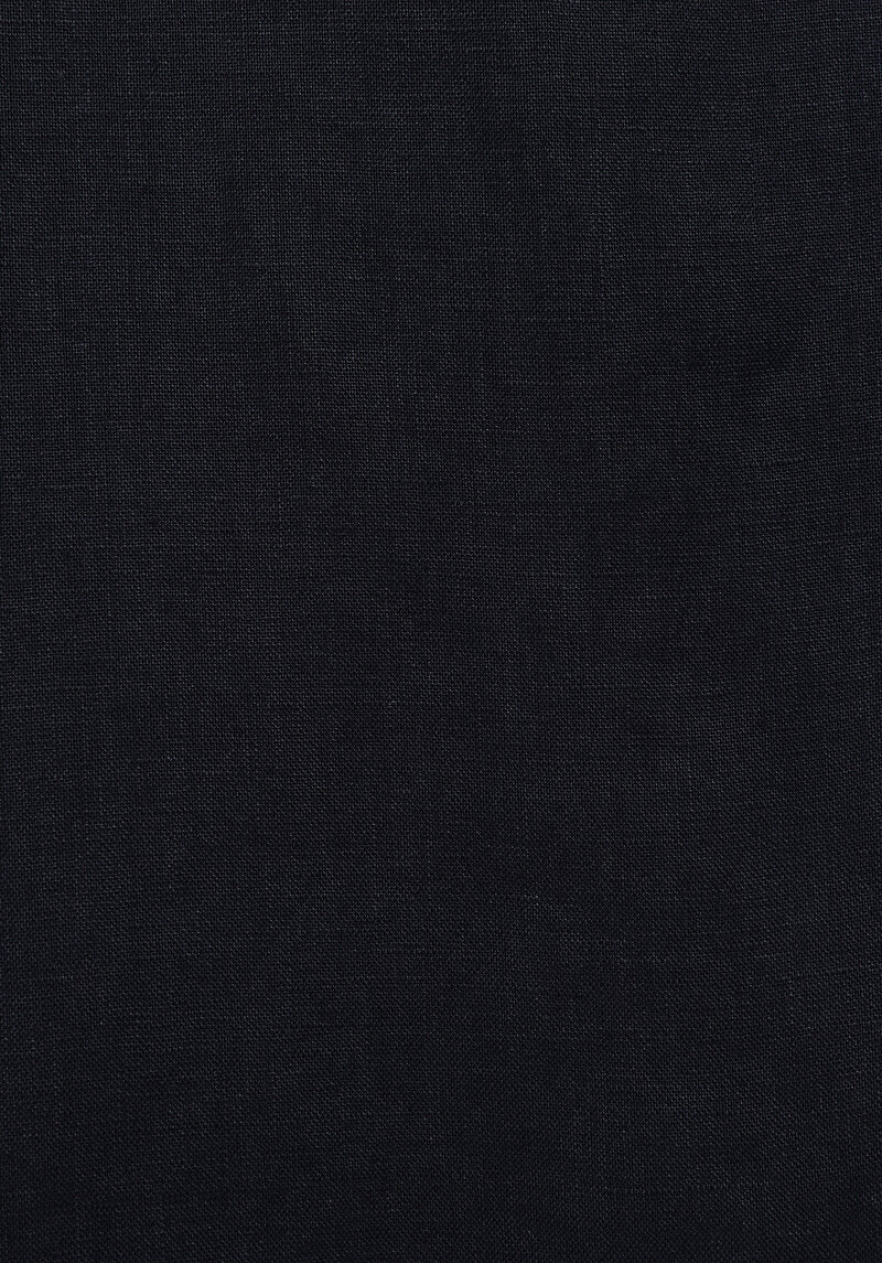 Regular Fit Shirt Neck Düz Erkek Lacivert Uzun Kol Gömlek