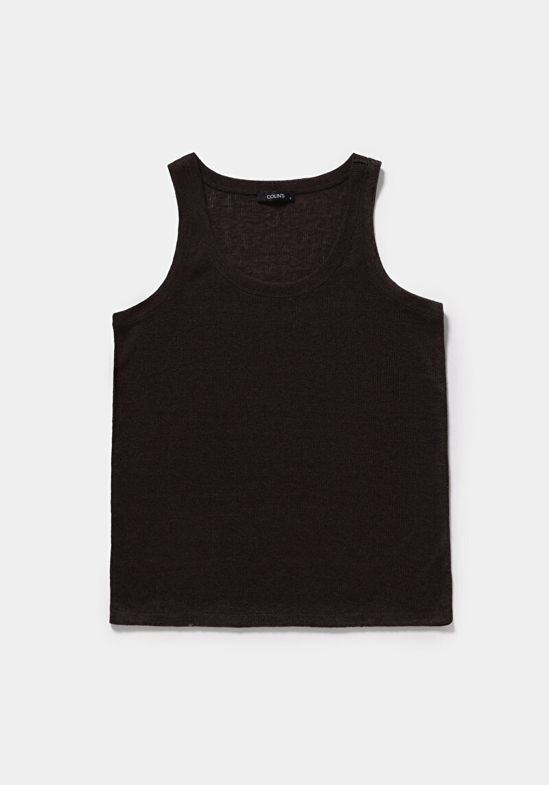 Slim Fit   Kadın Kahverengi Atlet