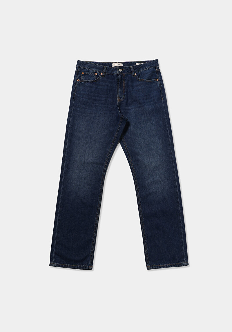 Regular Fit   Erkek Koyu İndigo Jean Pantolon