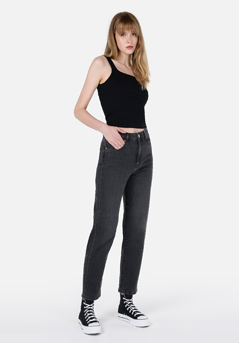 Slim Fit Kadın Siyah Atlet