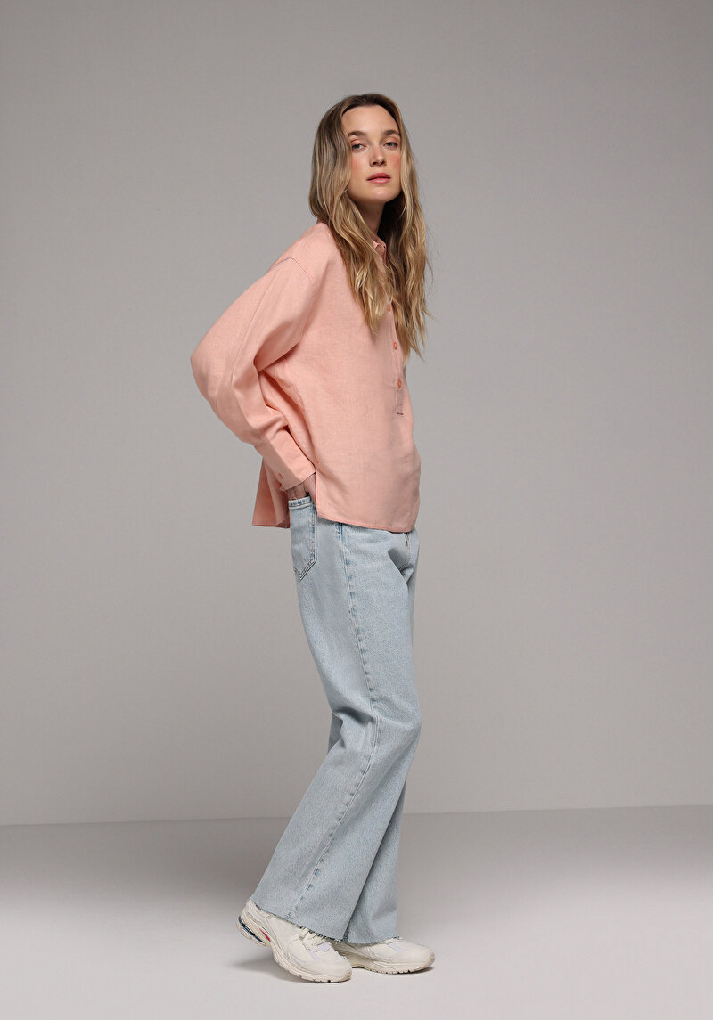 Straight Fit Kadın Light İndigo Denim Jean Pantolon