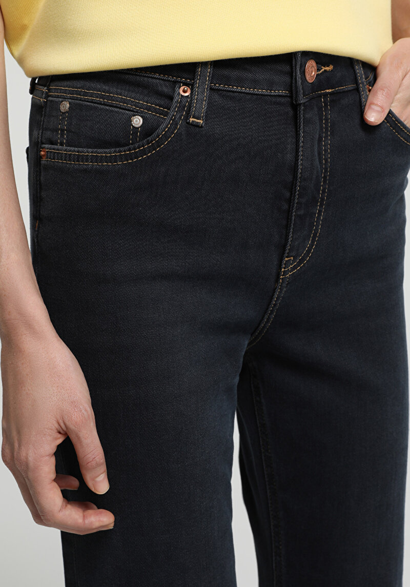 Flare Fit Kadın Blue Black Denim Jean Pantolon
