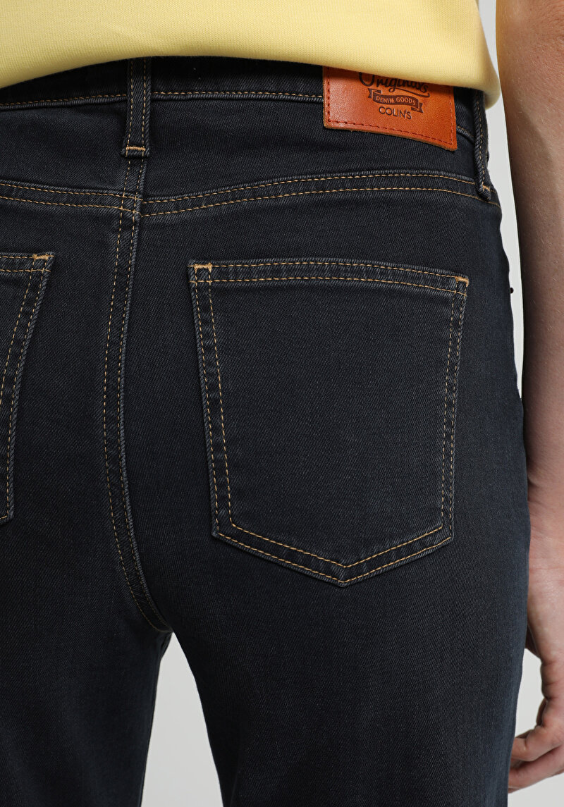 Flare Fit   Kadın Blue Black Denim Jean Pantolon