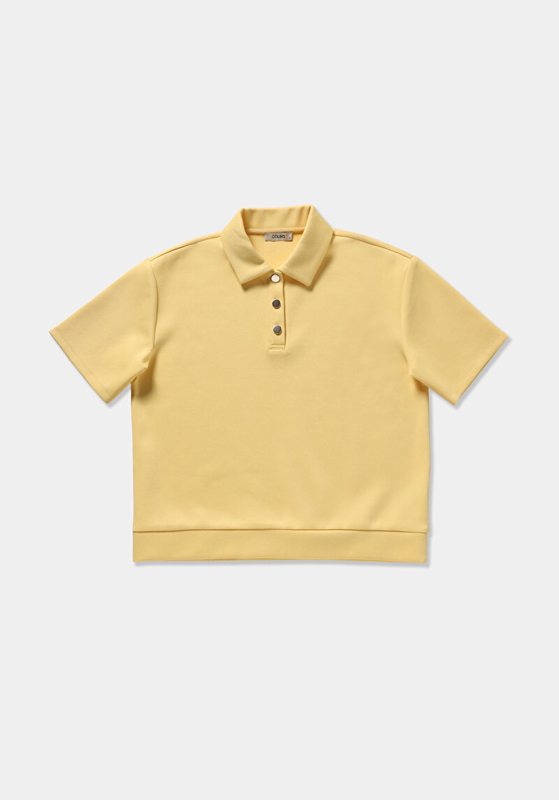 Regular Fit   Kadın Sari  Tişört