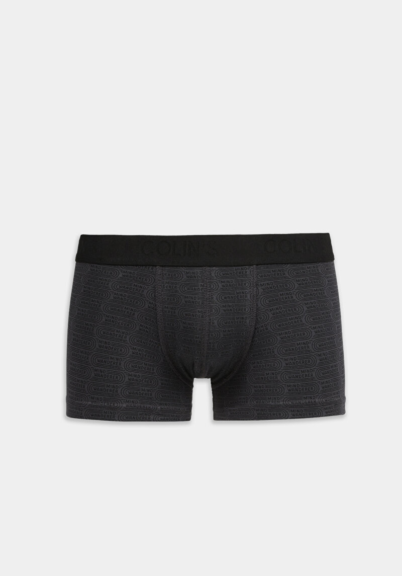 Trunk Fit Baskılı Erkek Antrasit Boxer
