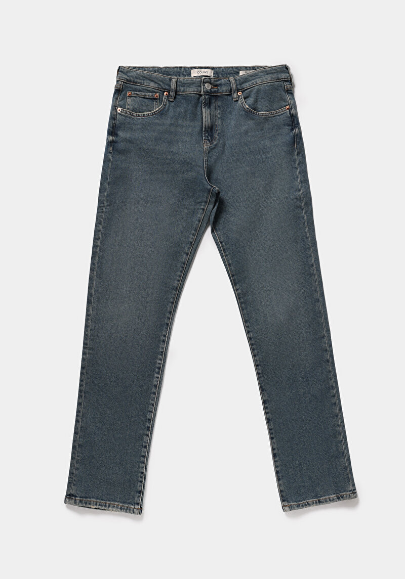 Skinny Fit   Erkek Green Cast Denim Jean Pantolon