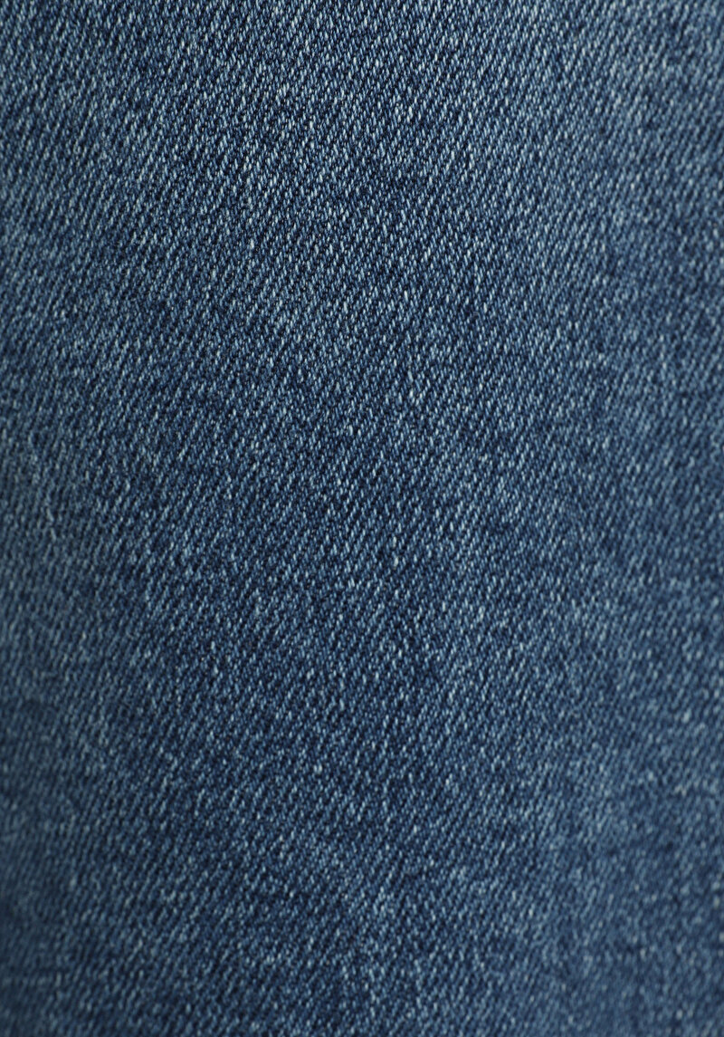 Straight Fit   Erkek Mid İndigo Denim Jean Pantolon