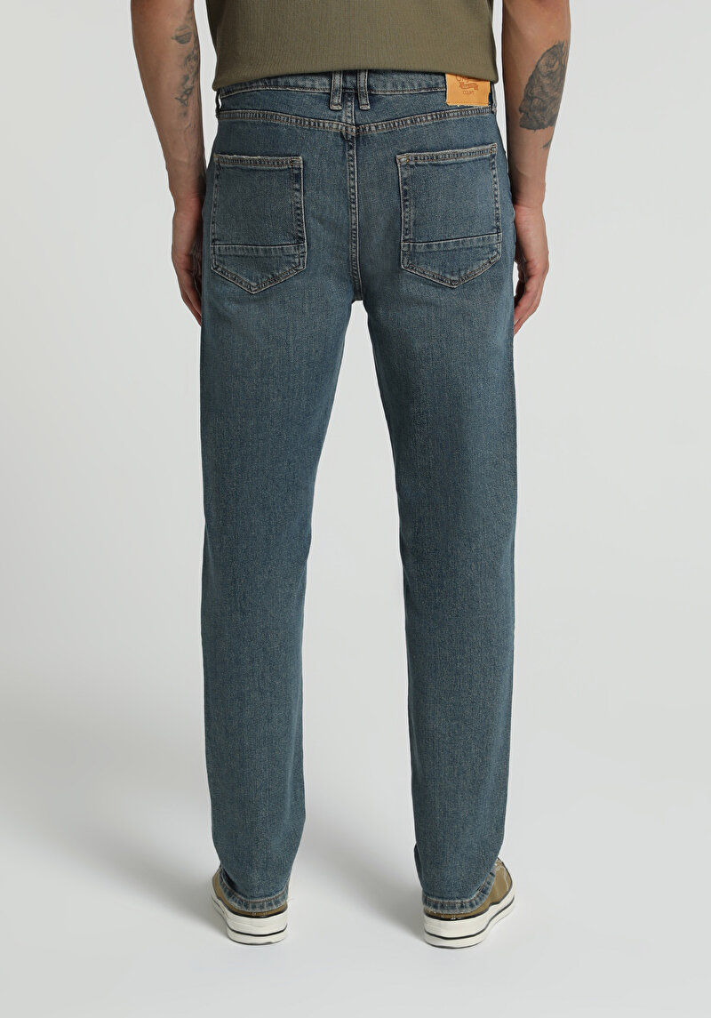 Skinny Fit   Erkek Green Cast Denim Jean Pantolon