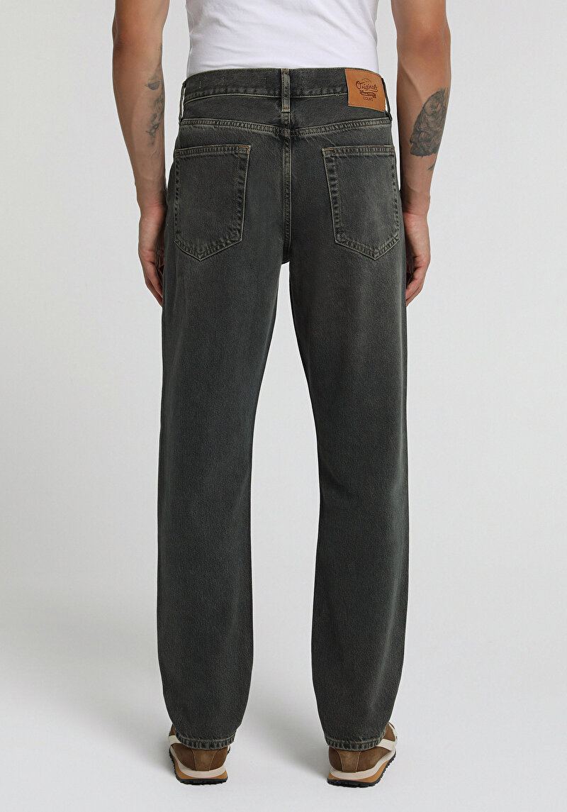 Tapered Fit Erkek Over Dyed Denim Jean Pantolon