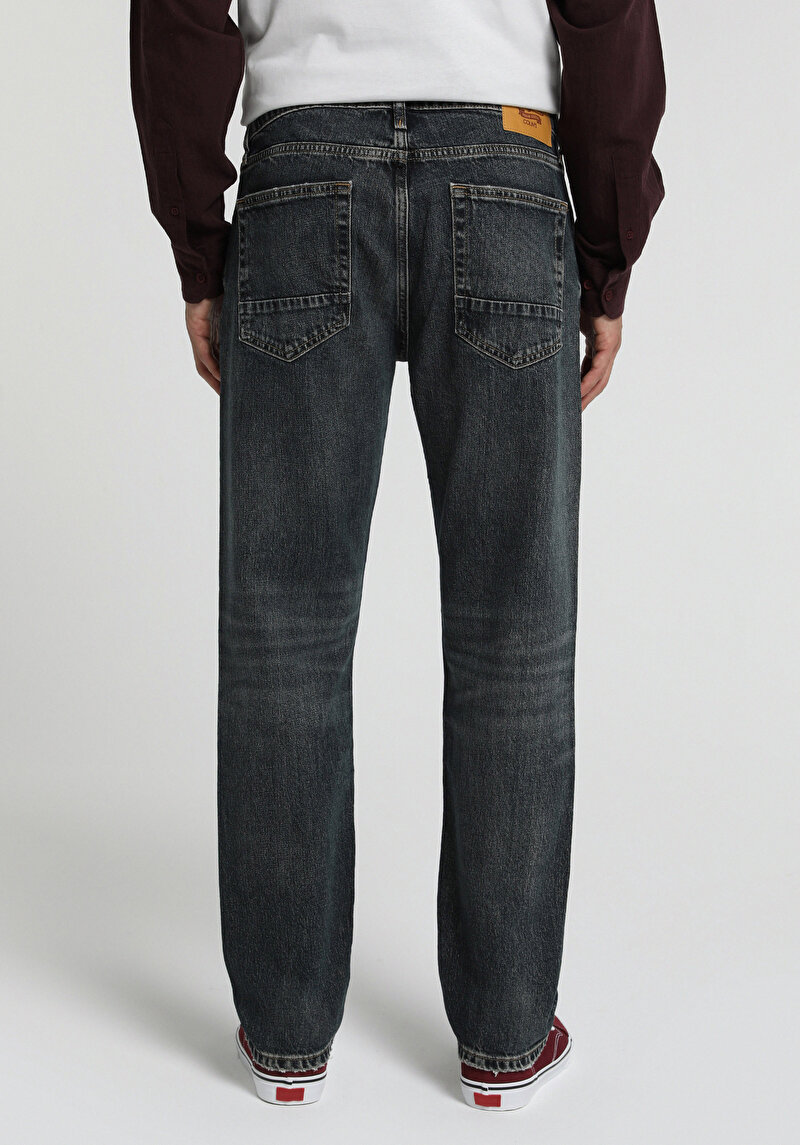 Slim Tapered Fit Erkek Green Cast Denim Jean Pantolon