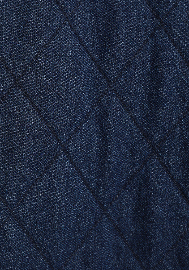 Oversize Fit Düğmeli Astarlı  Erkek Dark İndigo Denim Ceket