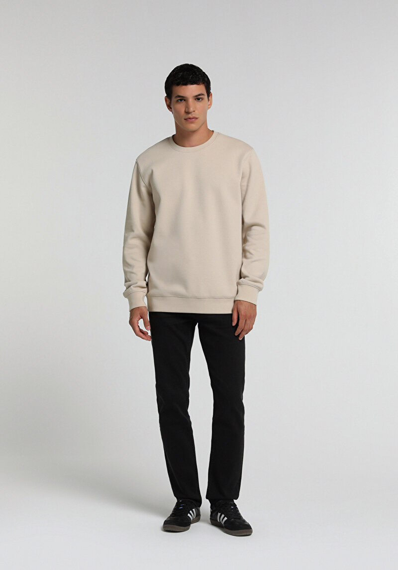 Straight Fit Orta Bel Düz Paça Erkek Black Black Denim Jean Pantolon