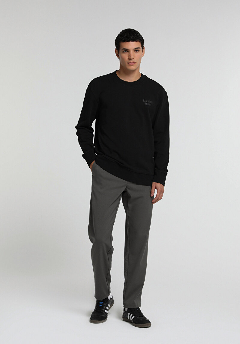 Regular Fit Orta Bel Düz Paça Erkek Yeşil  Pantolon