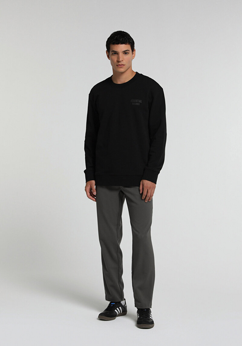 Regular Fit Orta Bel Düz Paça Erkek Yeşil  Pantolon