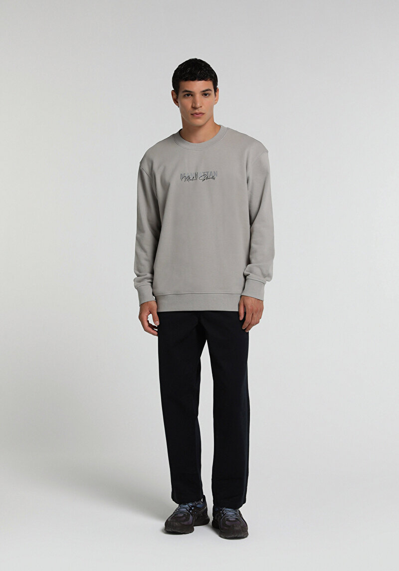Relaxed Fit Orta Bel Düz Paça Erkek Lacivert  Pantolon