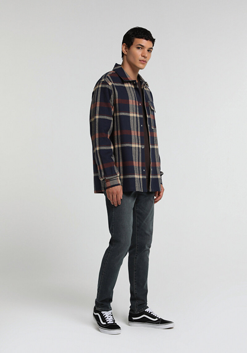 Slim Fit Erkek Over Dyed Denim Jean Pantolon