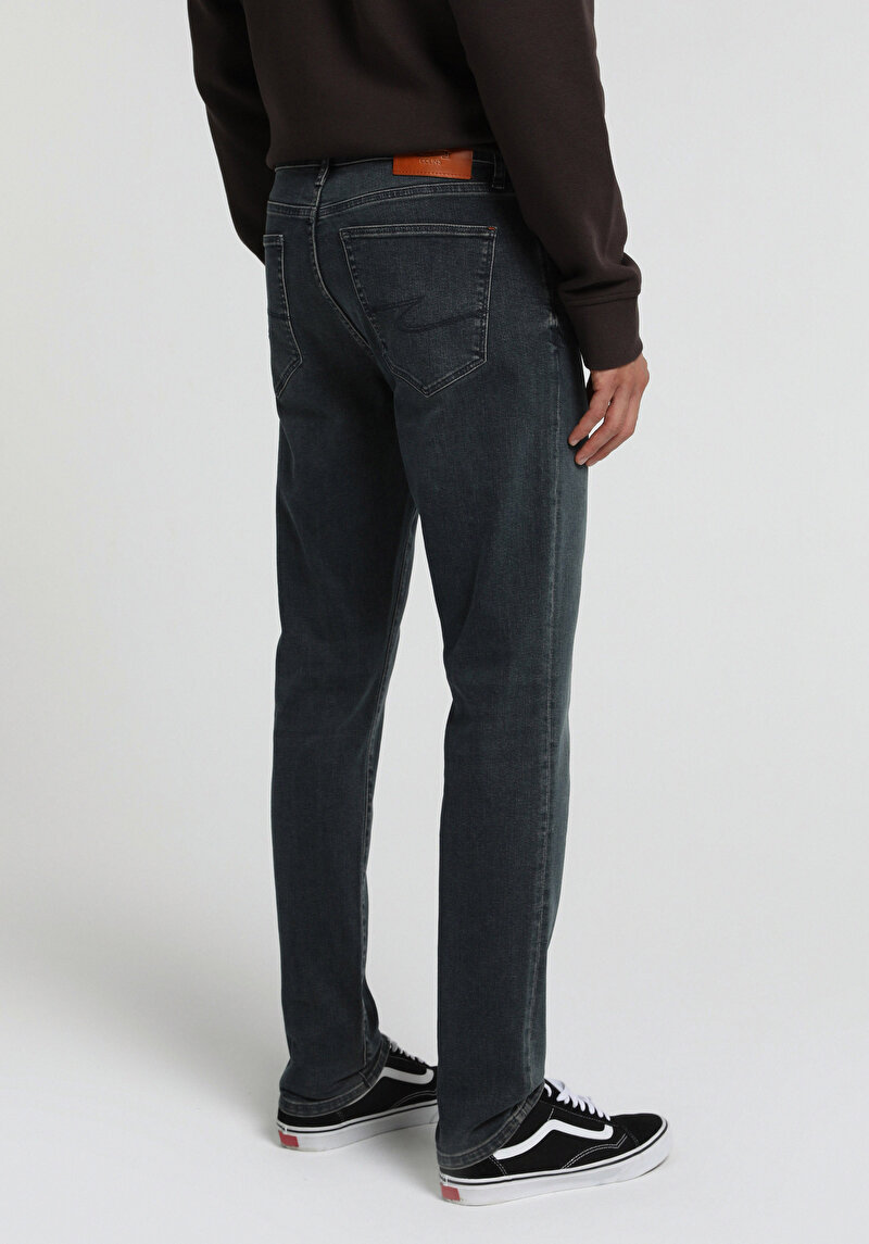 Slim Fit Erkek Over Dyed Denim Jean Pantolon