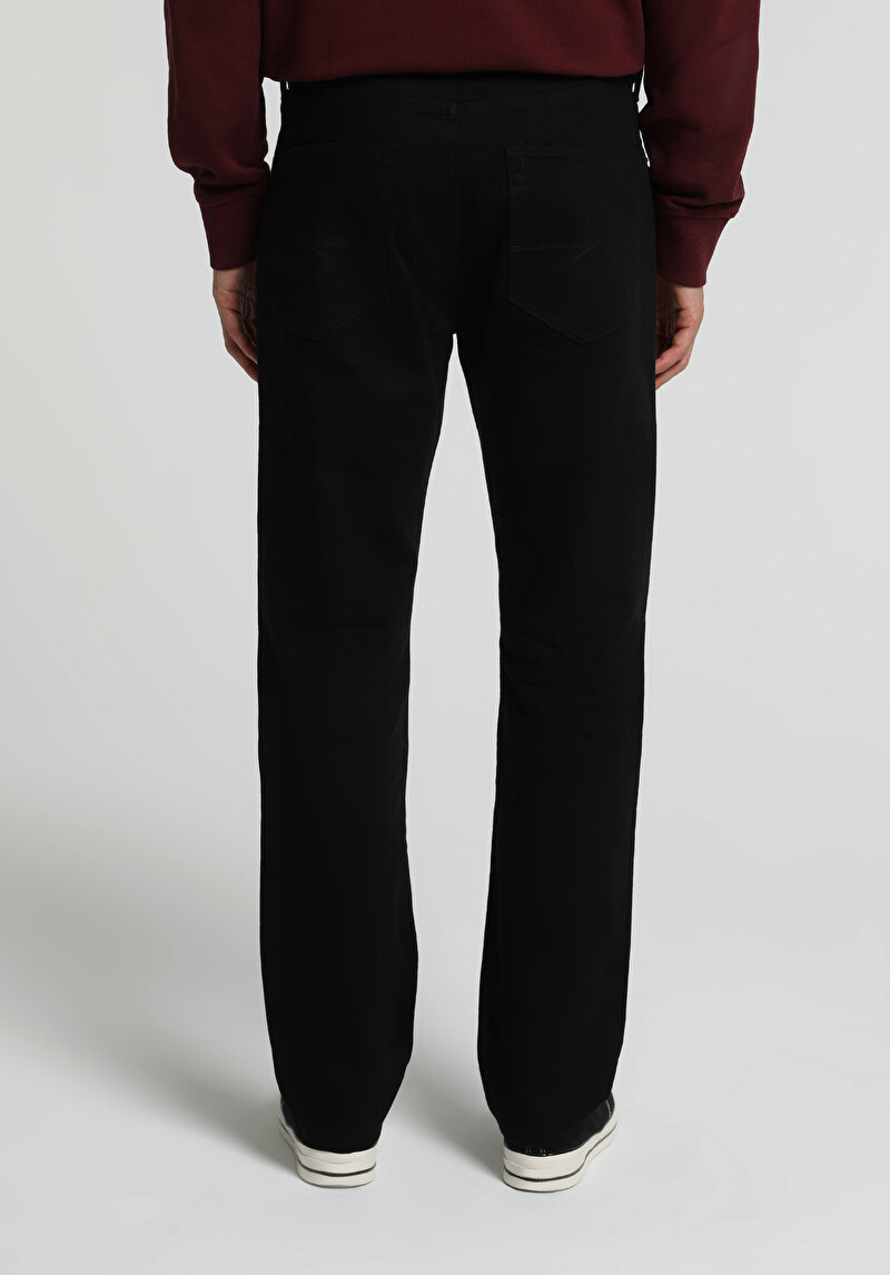 Straight Fit Erkek Black Black Denim Jean Pantolon