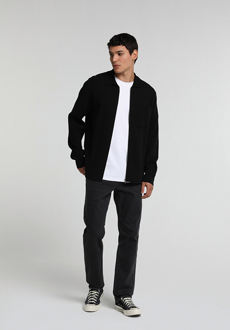 Straight Fit Erkek Anthracite Denim Jean Pantolon