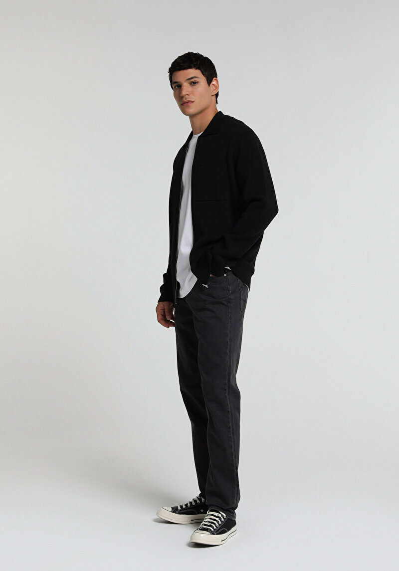 Straight Fit Erkek Anthracite Denim Jean Pantolon