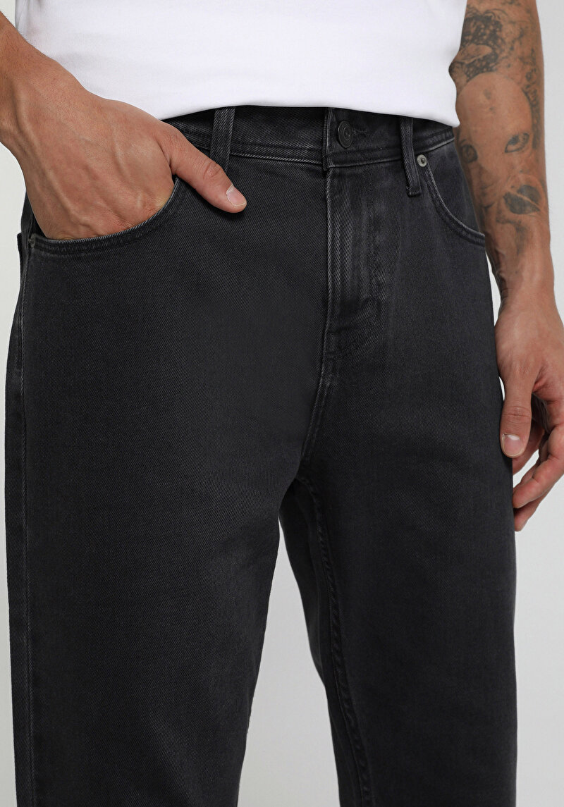 Straight Fit   Erkek Anthracite Denim Jean Pantolon