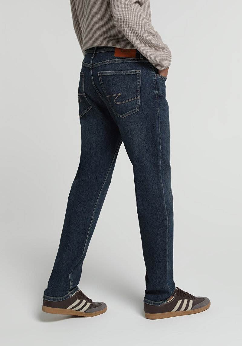 Slim Tapered Fit   Erkek Green Cast Denim Jean Pantolon