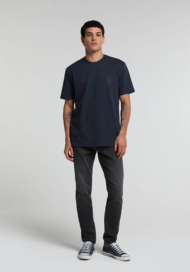 Slim Fit   Erkek Black Denim Jean Pantolon