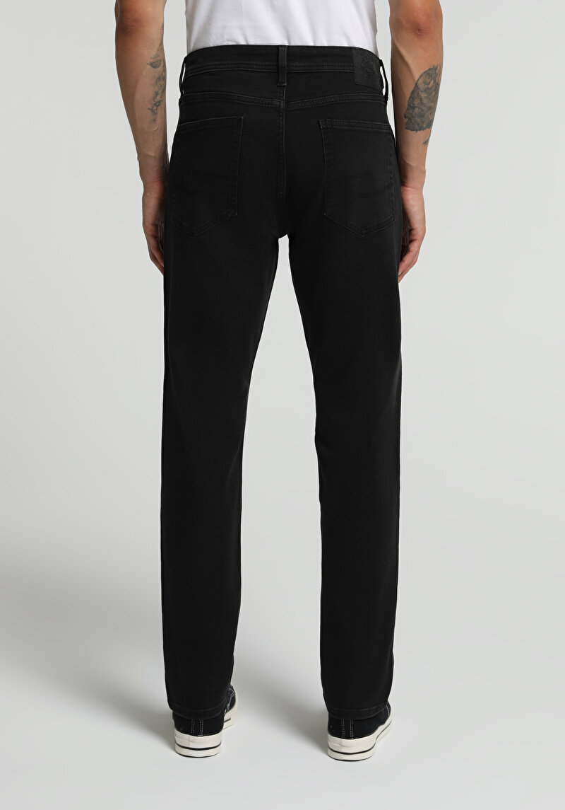 Slim Tapered Fit   Erkek Black Black Denim Jean Pantolon