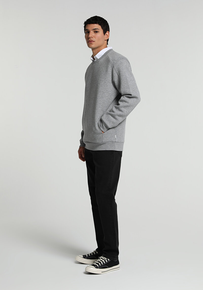 Slim Tapered Fit Erkek Black Black Denim Jean Pantolon
