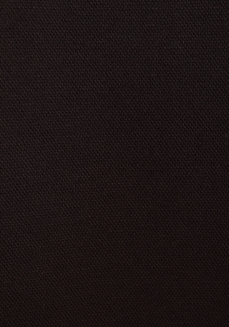 Regular Fit Polo Yaka Düz Kadın Mor Kısa Kol Tişört