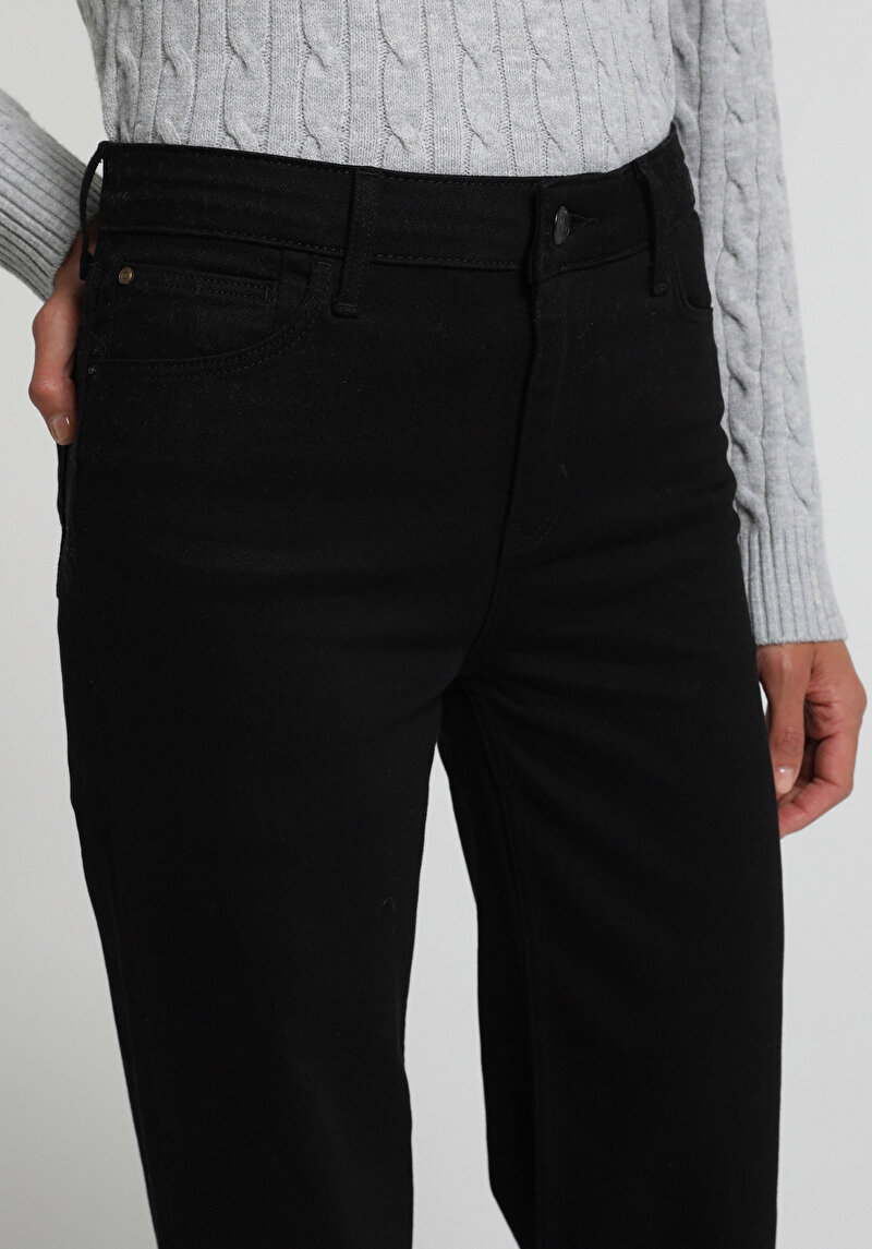 High Rise Super Flare Fit   Kadın Black Black Denim Jean Pantolon