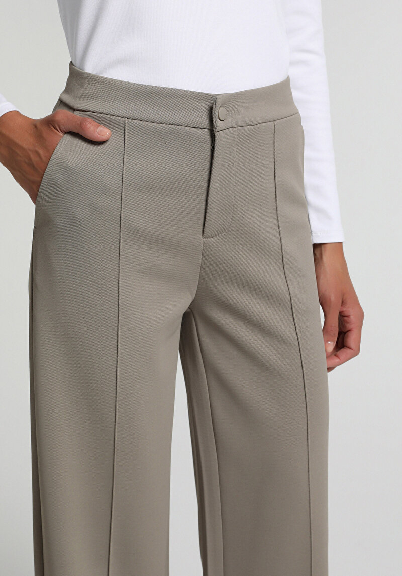 Regular Fit Orta Bel Düz Kadın  Eşofman Altı