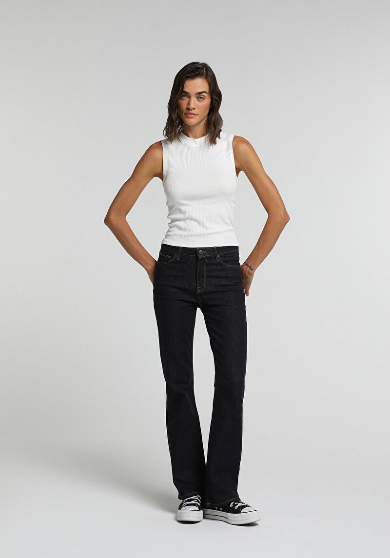 Slim Fit   Kadın Beyaz Atlet