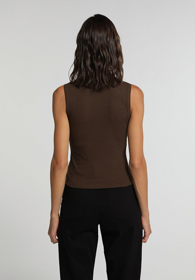 Slim Fit   Kadın Kahverengi Atlet