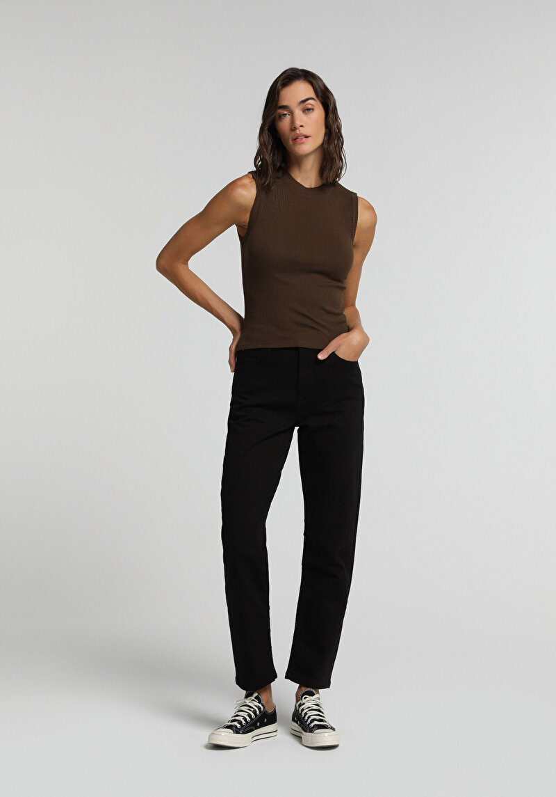 Slim Fit   Kadın Kahverengi Atlet